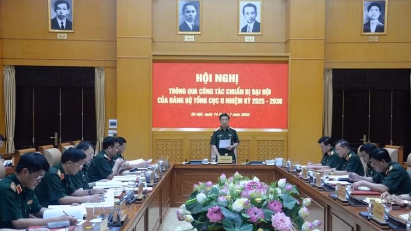 Đại tướng Phan Văn Giang phát biểu ý kiến tại hội nghị.