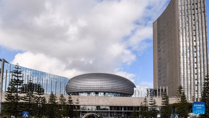 Quang cảnh bên ngoài trụ sở Liên minh châu Phi (AU) tại Addis Ababa, Ethiopia. (Ảnh: THX)