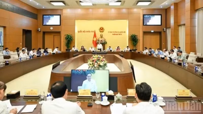 Quang cảnh phiên họp thứ 2 của Ủy ban Thường vụ Quốc hội. (Ảnh: DUY LINH)