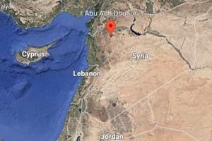 Khu vực bị tấn công tại Syria. (Ảnh: Google Maps)