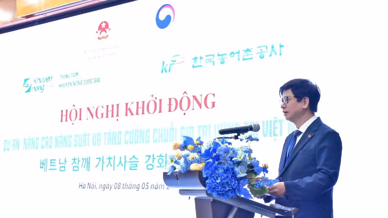 Đại diện Bộ Nông nghiệp và Môi trường phát biểu khởi động dự án.