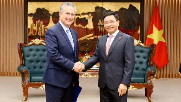 Phó Thủ tướng Nguyễn Văn Thắng tiếp Tổng Giám đốc điều hành Citigroup Ernesto Torres Cantú. (Ảnh: chinhphu.vn/Đức Tuân)