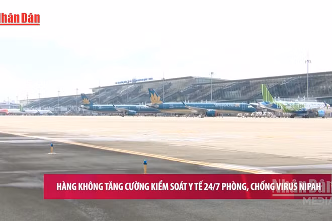 [Video] Hàng không tăng cường kiểm soát y tế 24/7 phòng, chống virus Nipah