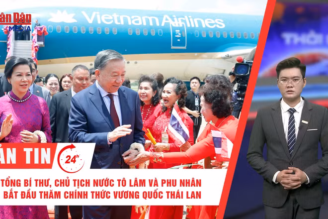 [Video] Thời sự 24h ngày 27/5: Tổng Bí thư, Chủ tịch nước Tô Lâm và Phu nhân bắt đầu thăm chính thức Vương quốc Thái Lan 