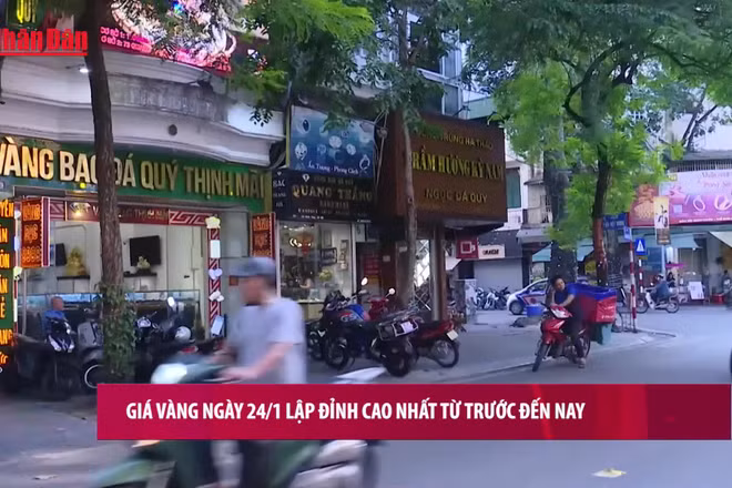 [Video] Giá vàng ngày 24/1 lập đỉnh cao nhất từ trước đến nay