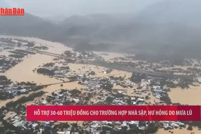 [Video] Hỗ trợ 30 đến 60 triệu đồng cho trường hợp nhà sập, hư hỏng do mưa lũ