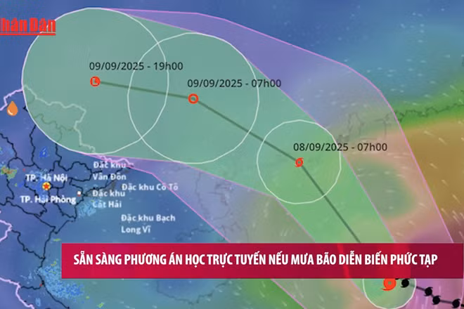 [Video] Sẵn sàng phương án học trực tuyến nếu mưa bão diễn biến phức tạp 