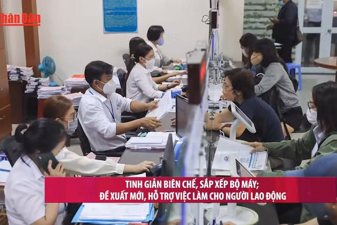 [Video] Tinh giản biên chế, sắp xếp bộ máy: Đề xuất mới, hỗ trợ việc làm cho người lao động