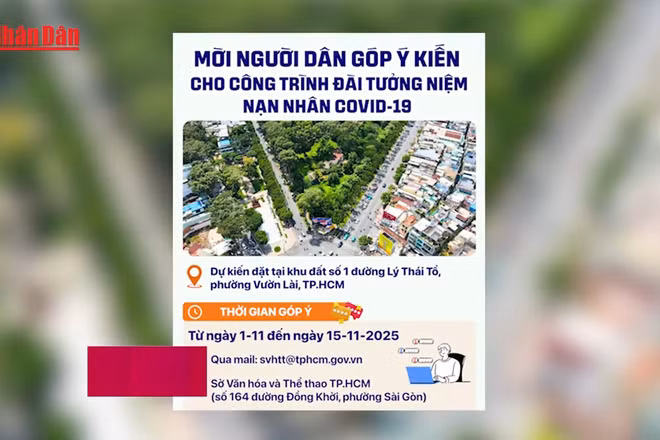 [Video] TP Hồ Chí Minh: Mời nhân dân góp ý về Đài tưởng niệm nạn nhân COVID-19