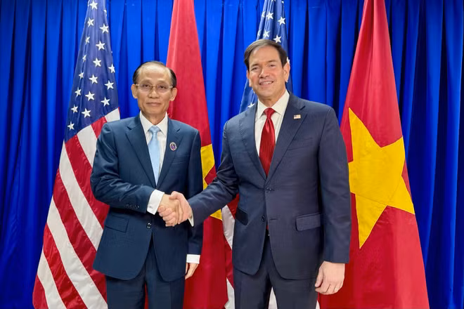 Bộ trưởng Ngoại giao Lê Hoài Trung đã có cuộc gặp với Ngoại trưởng Hoa Kỳ Marco Rubio.