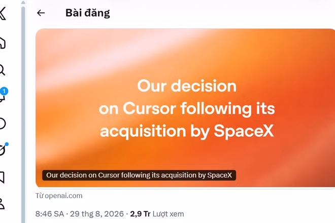 OpenAI cắt quyền truy cập mô hình đối với Cursor sau khi SpaceX mua lại