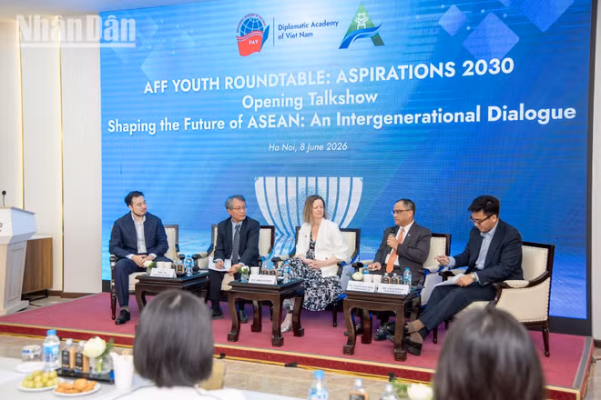 Sự kiện nhằm tạo diễn đàn cho thanh niên ASEAN đóng góp góc nhìn và sáng kiến của thế hệ trẻ đối với các vấn đề của khu vực. (Ảnh: MINH DUY)