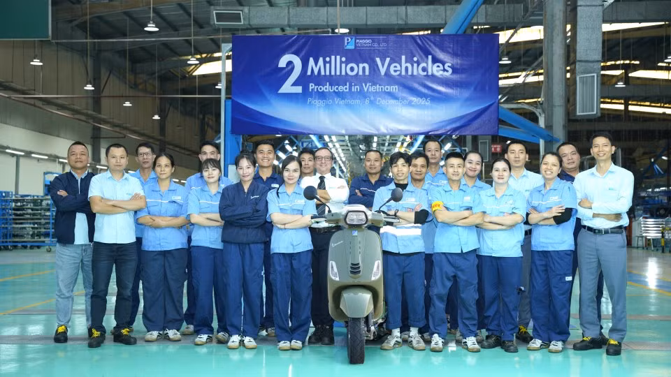 Piaggio Việt Nam mừng cột mốc 2 triệu xe xuất xưởng