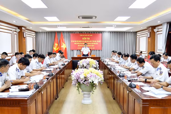 Quang cảnh Hội nghị kết luận kiểm tra. (Ảnh: ĐỨC THÁI)