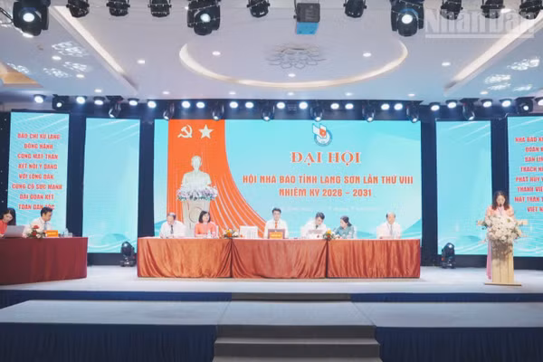 Đại hội Hội Nhà báo tỉnh Lạng Sơn lần thứ VIII, nhiệm kỳ 2026-2031. (Ảnh: Quốc Đạt)