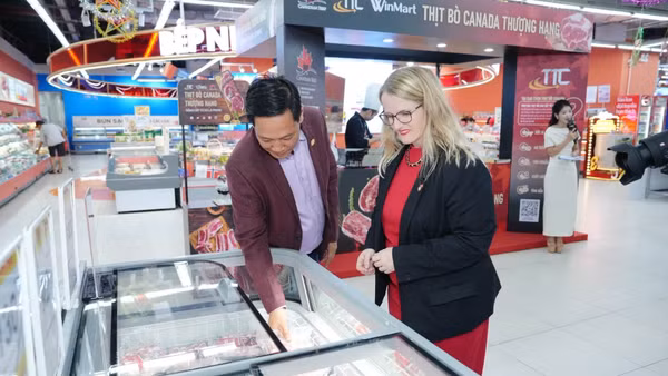 Một hoạt động giới thiệu sản phẩm của Canada tới người tiêu dùng Việt Nam. (Ảnh: Đại sứ quán Canada tại Việt Nam)