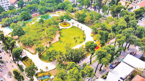 Công viên Phan Đình Phùng (phường Xuân Hòa) sau chỉnh trang, cải tạo.