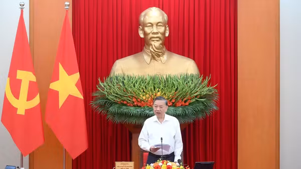 Tổng Bí thư, Chủ tịch nước Tô Lâm phát biểu tại cuộc làm việc. (Ảnh: ĐĂNG KHOA)