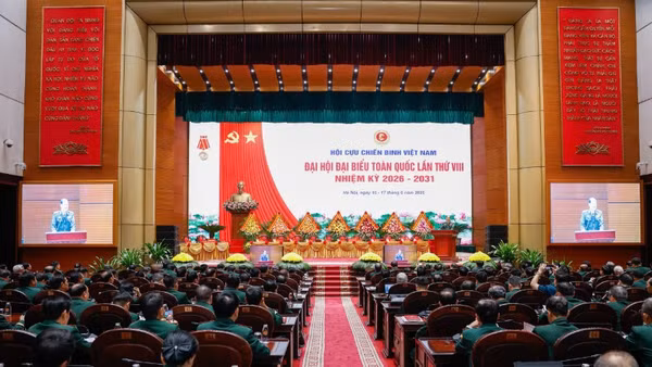 Khai mạc phiên thứ nhất Đại hội đại biểu toàn quốc Hội Cựu chiến binh Việt Nam lần thứ VIII. (Ảnh: DUY LINH)