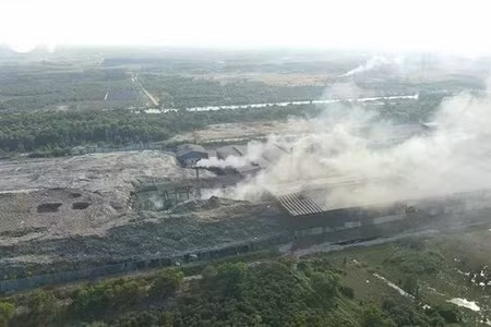 Khu liên hợp xử lý chất thải rắn Tây Bắc. (Ảnh: QUANG ANH)