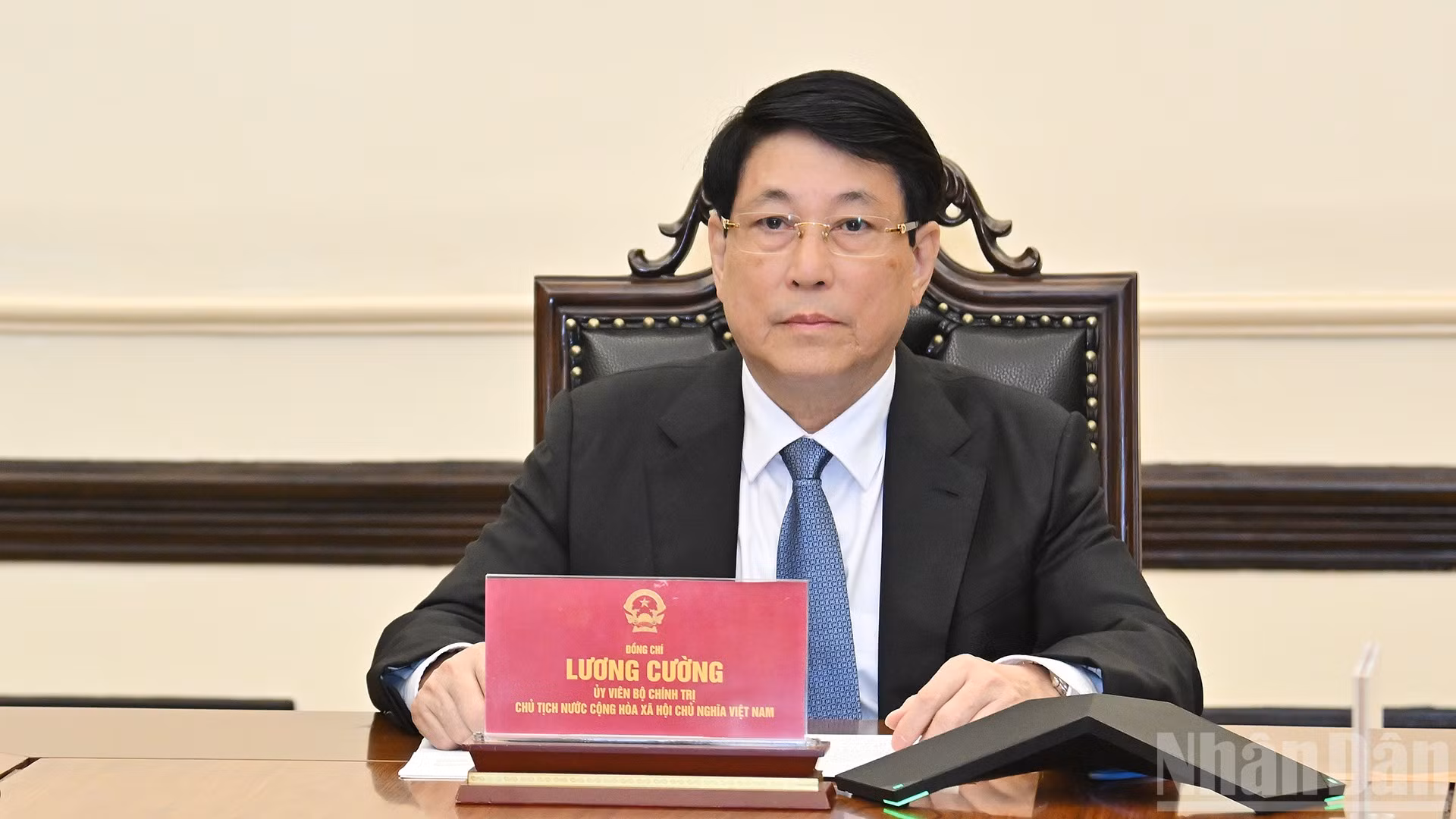 Chủ tịch nước Lương Cường điện đàm với Tổng thống Hàn Quốc Lee Jae Myung.