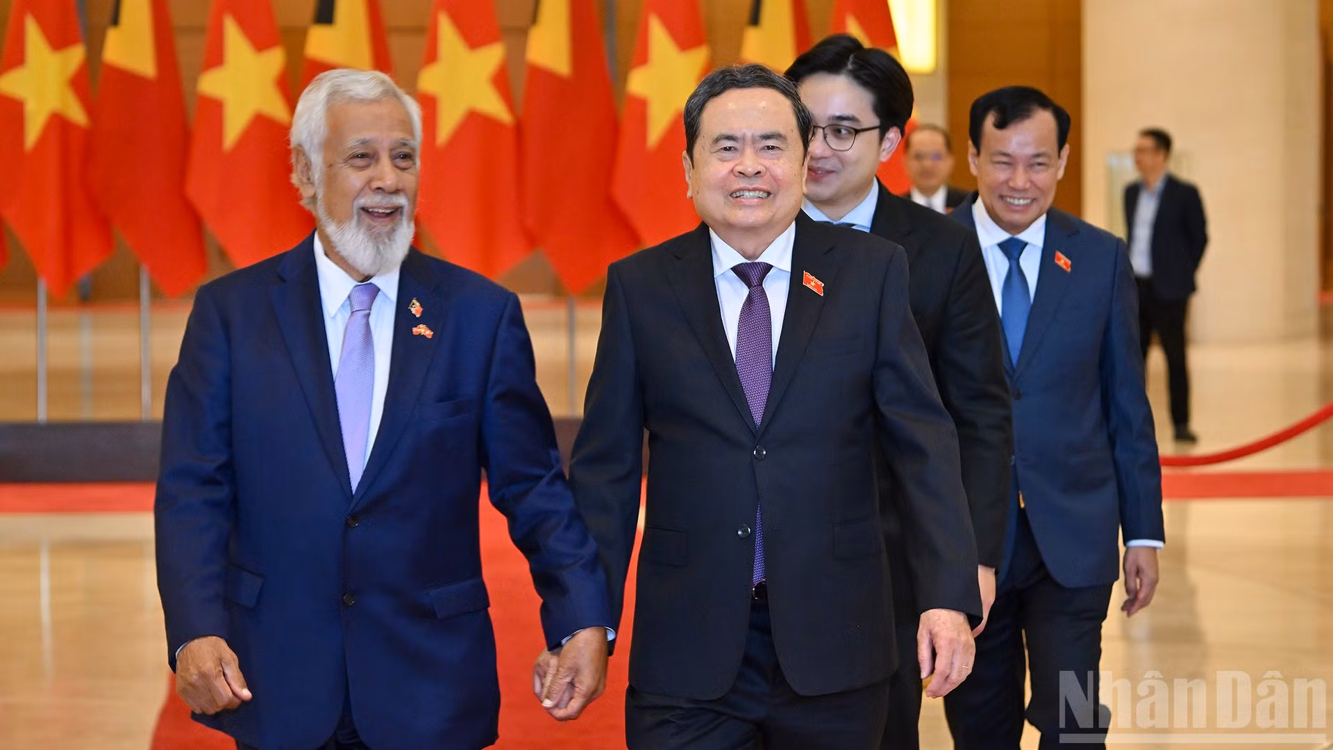 Chủ tịch Quốc hội Trần Thanh Mẫn và Thủ tướng Timor-Leste Kay Rala Xanana Gusmao.