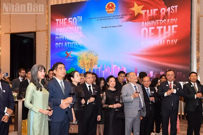 Lễ kỷ niệm 50 năm thiết lập quan hệ ngoại giao Việt Nam-Thái Lan và 81 năm Quốc khánh Việt Nam. (Ảnh: MINH THẮNG)