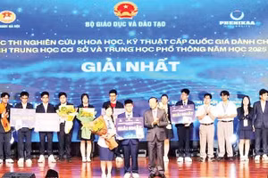 Dự án của hai học sinh Trường THPT Yên Mỹ (tỉnh Hưng Yên) đoạt Giải nhất tại Cuộc thi Nghiên cứu khoa học, kỹ thuật cấp quốc gia dành cho học sinh trung học năm học 2025-2026.