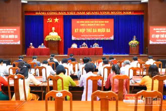 Quang cảnh Kỳ họp thứ 33, Hội đồng nhân dân tỉnh Quảng Nam khóa X, nhiệm kỳ 2021-2026.
