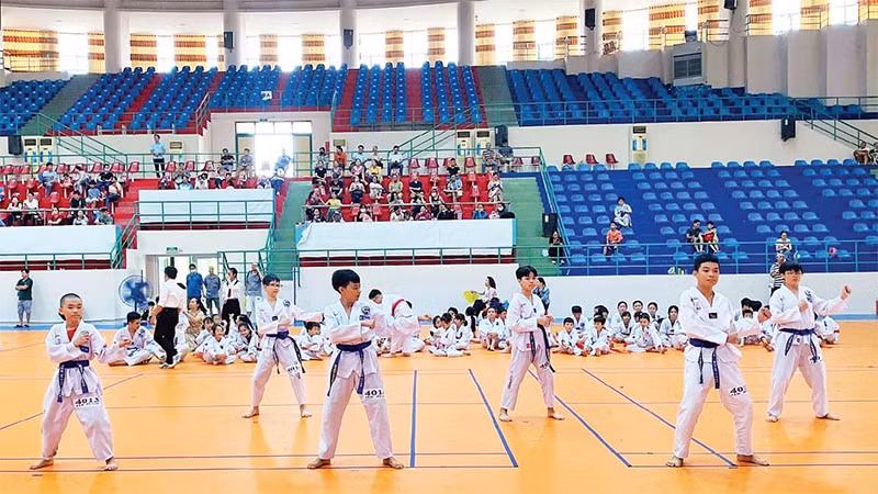 Võ sinh Taekwondo Cần Thơ thi nâng cấp đai quý II/2025.
