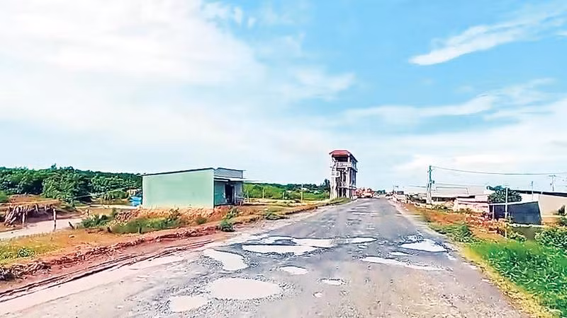 Tuyến đê biển Đông, đoạn thuộc địa phận xã Vĩnh Hậu (Cà Mau) vừa làm xong đã xuống cấp trầm trọng.