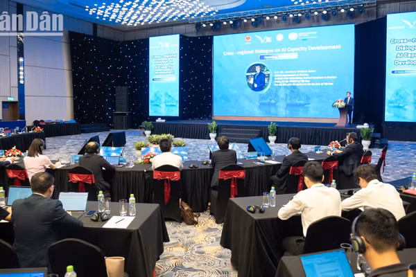 Đối thoại liên khu vực về nâng cao năng lực Trí tuệ nhân tạo một lần nữa khẳng định vai trò chủ động, trách nhiệm của Việt Nam trong tiến trình hợp tác số toàn cầu. (Ảnh: MINH DUY)