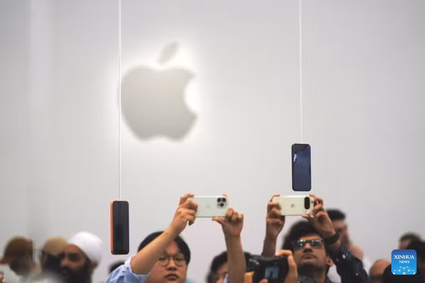 Tháng 9 hằng năm là đợt ra mắt lớn nhất trong năm của Apple, tập trung vào thế hệ iPhone mới và Apple Watch. (Ảnh: Tân Hoa xã)