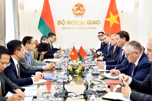 Quang cảnh hội đàm. (Ảnh: Bộ Ngoại giao)