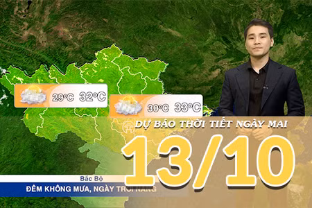 [Video] Dự báo thời tiết đêm nay và ngày mai 13/10/2026: Trung Bộ giảm mưa lớn, Bắc Bộ đêm không mưa