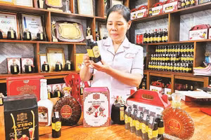 Các sản phẩm OCOP của Công ty trách nhiệm hữu hạn Hoàn Ngọc ở phường Hải Lĩnh, tỉnh Thanh Hóa.