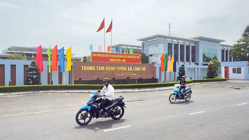Trung tâm hành chính xã Long Hồ, tỉnh Vĩnh Long. 