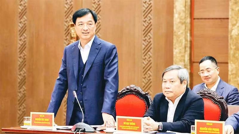 Bí thư Thành ủy Hà Nội Nguyễn Duy Ngọc phát biểu tại hội nghị xin ý kiến về xây dựng Quy hoạch tổng thể Thủ đô tầm nhìn 100 năm.