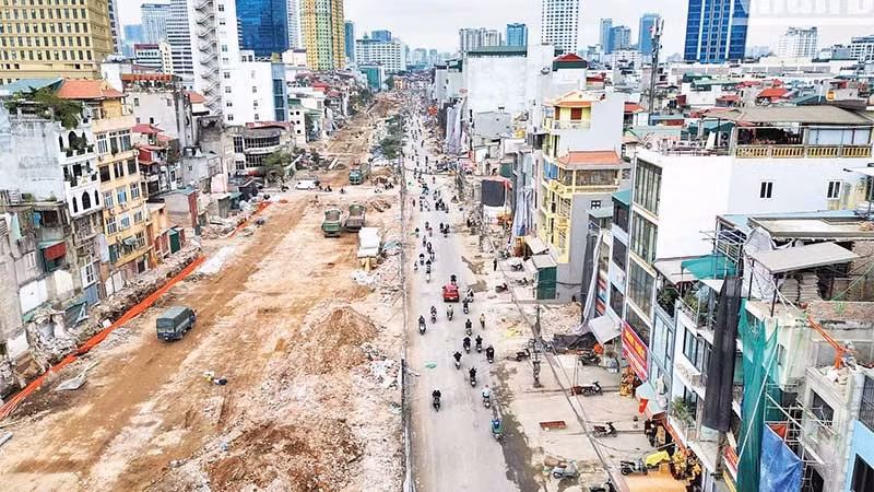 Đoạn tuyến Vành đai 1 đã được giải phóng mặt bằng theo đúng kế hoạch. (Ảnh THÙY LINH)