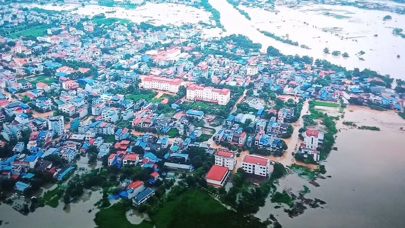Lũ lụt lịch sử tháng 10/2025 gây thiệt hại cho tỉnh Thái Nguyên hơn 12 nghìn tỷ đồng, chủ yếu tập trung ở khu đô thị trung tâm.