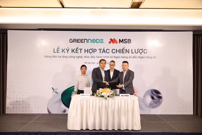 Đại diện MSB và GreenNode ký kết MOU về việc mở rộng hợp tác chiến lược.