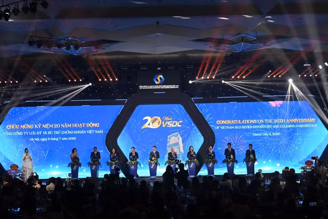Tổng công ty Lưu ký và Bù trừ Chứng khoán Việt Nam (VSDC) long trọng tổ chức Lễ kỷ niệm 20 năm hoạt động.