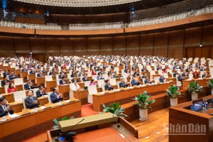 Quang cảnh phiên họp của Quốc hội, sáng 27/6/2025. (Ảnh: DUY LINH)