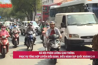 [Video] Hà Nội phân luồng giao thông phục vụ tổng hợp luyện diễu binh, diễu hành dịp Quốc khánh 2-9