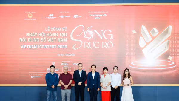 Lễ công bố Ngày hội Sáng tạo nội dung số Việt Nam - Vietnam iContent 2026. (Ảnh: Ban tổ chức)