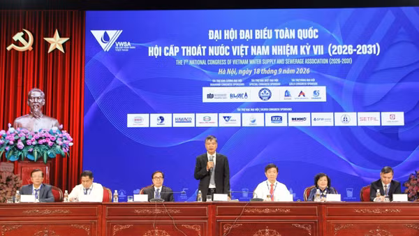Ông Nguyễn Ngọc Điệp - Chủ tịch VWSA phát biểu. (Ảnh Hữu Mạnh)
