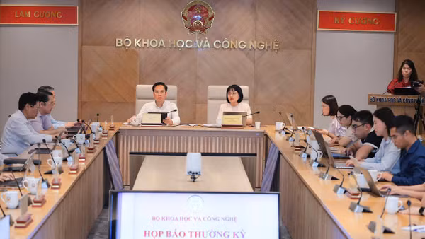 Bộ Khoa học và Công nghệ tổ chức họp báo thường kỳ chiều 28/8. Ảnh: Bộ Khoa học và Công nghệ