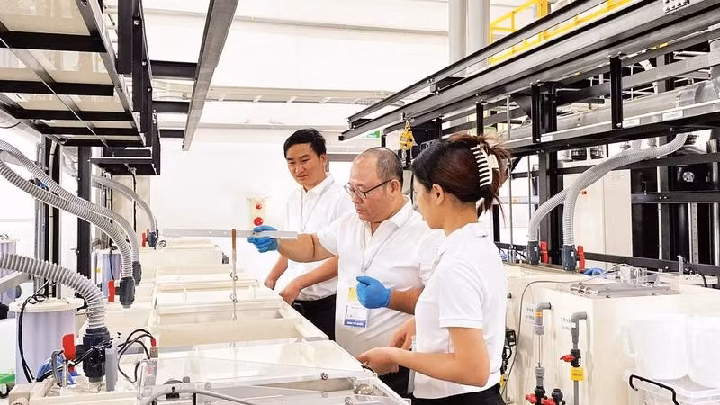 Dây chuyền sản xuất của Nhà máy Onaga Nhật Bản tại Khu công nghiệp HANSSIP.