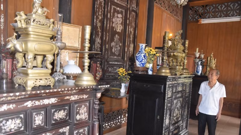 Một trong những ngôi nhà cổ ở làng cổ Đông Hòa Hiệp, xã Cái Bè, tỉnh Đồng Tháp.