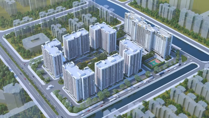Mô phỏng Dự án đầu tư xây dựng nhà ở xã hội Hoa Lư, tỉnh Ninh Bình.